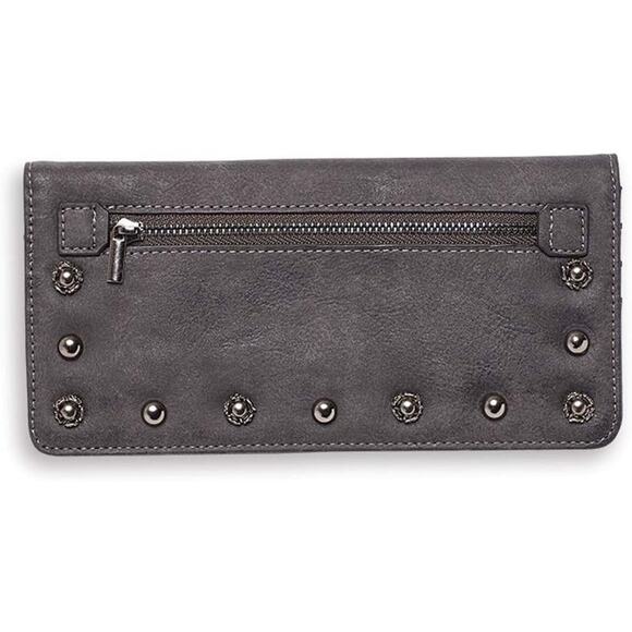 Mona B. Vegan Leather Ginny Wallet - Raven NWT - Picture 1 of 1